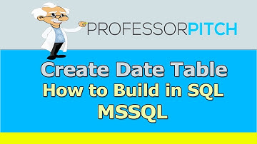 How to build a Date table in SQL