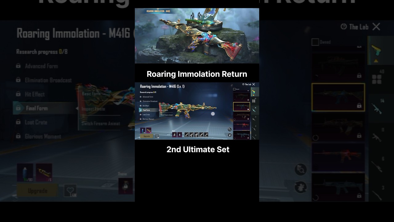 Roaring Immolation M416 Return | 2nd Ultimate Set Pubg Mobile 