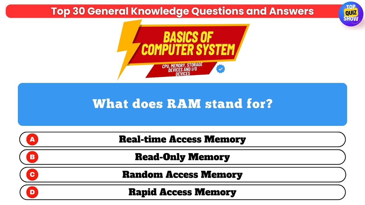 Basics Of Computer Systems | Computer Science GK Questions and Answers