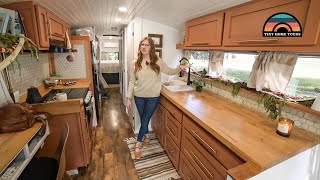 Family Of 4 & Their Beautiful Off Grid DIY School Bus Tiny House