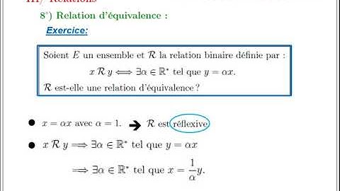 exercice sur les relations d