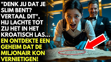 🔴"Denk je dat je INTELLIGENT bent? VERTAAL DIT DAN".. DE MILJONAIR LACHTE, ZIJ LAS HET...
