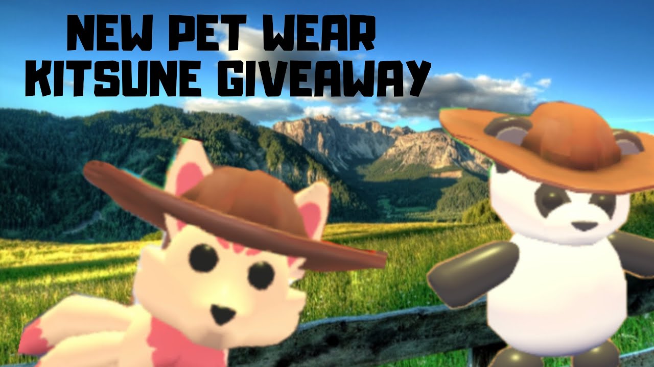 Adopt Me Hat Shop Pet Wear NEW ITEM Kitsune Giveaway YouTube
