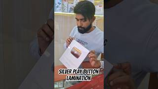 Silver play button lamination 📓 #silverplaybutton  #youtube #explore #trending #viralvideo #ytshorts