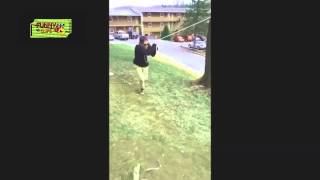 Fail Videos Rope Swing Into Dumpster Fail