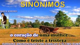 Video thumbnail of "Sinônimos - Chitãozinho e Xororó part. Zé Ramalho - Karaoke"