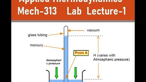 Applied Thermodynamics Mech 313    Lab  Lecture 1