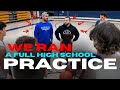 Full team basketball workout with a local high school team