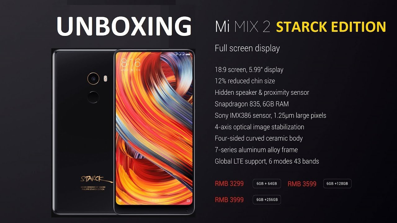 Xiaomi Mi Mix 2 Размеры