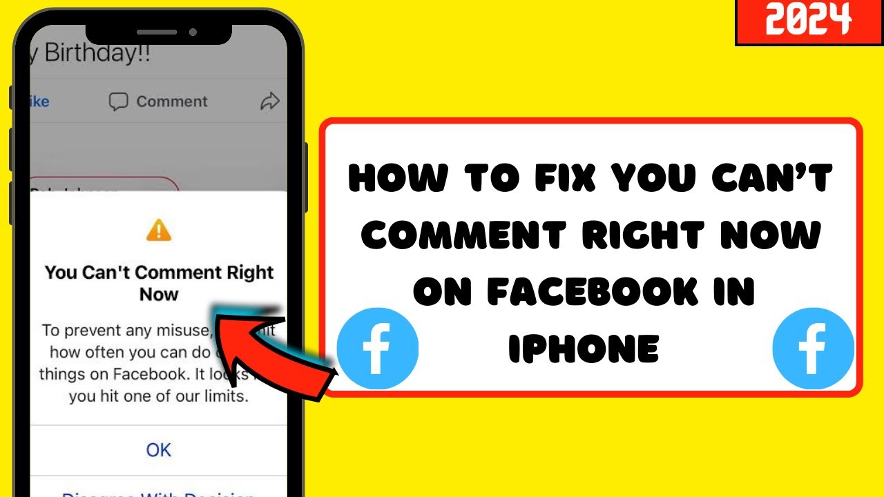 How to fix “You can’t comment right now problem on facebook” |2024| in iPhone