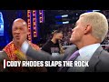 The Rock gets SLAPPED BACK by Cody Rhodes 😱 Tag Team match CONFIRMED 😳 | WWE on ESPN