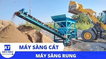 Quy trình xử lý cát tại trạm trộn bê tông || Máy sàng cát