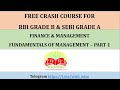 Fundamentals of Management- I for RBI Grade B and SEBI Grade A