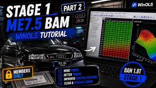 Audi S3 BAM ME7.5 STAGE 1 - Winols Complete Guide PART 2