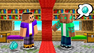 Mi Amigo DIVIDE la CASA Por la Mitad en Minecraft!