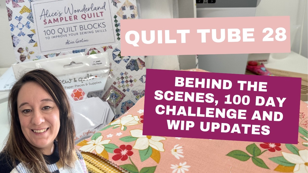 Quilt WIP Updates, 100 day challenge update and a FREE quilt pattern for you