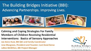 BBI Webinar: Calming and Coping Strategies for Family Members  Basics ofSensory Approaches