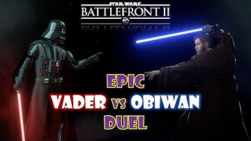EPIC DARTH VADER vs OBIWAN KENOBI DUEL! - SWBF2 (Hero Showdown)