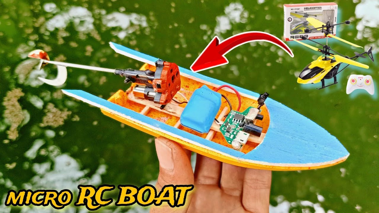 DIY micro RC BOAT | perahu RC super mini - YouTube