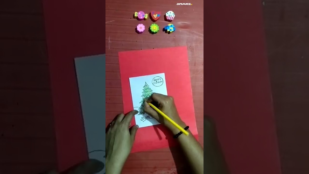 Christmas Card No:2✨Diy Xmas card🧑‍🎄🌲🌟