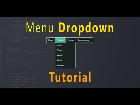 Criando menu horizontal Dropdown com HTML e CSS