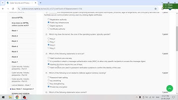 NPTEL Swayam  Cyber Security and Privacy week 7 quiz solution