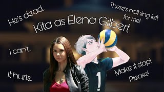 Kita as Elena | Vampire Diaries Skit | Haikyuu Texts