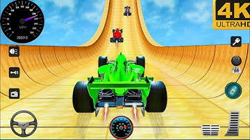 Mega ramp car stunt game video-formula car gt racing stunt-android gameplay