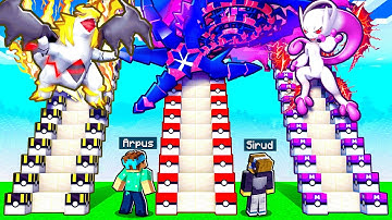 IMPOSSIBLE Pixelmon Lucky Block STAIRCASE RACE In Minecraft!
