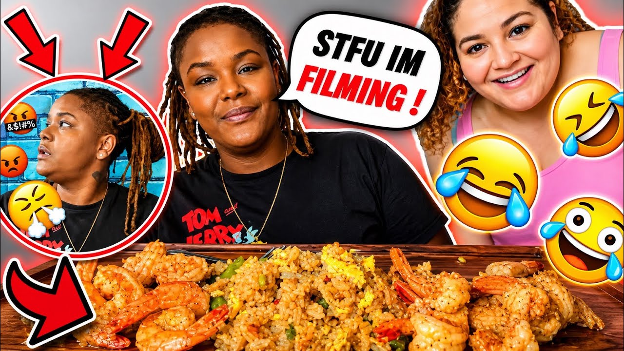 DISRUPTING HER ENTIRE VIDEO PRANK | CHINESE FRIED RICE MUKBANG - YouTube