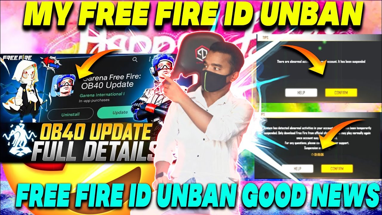 16 May OB39 Id Unban OB40 Free Fire Id Unban Details How To Get