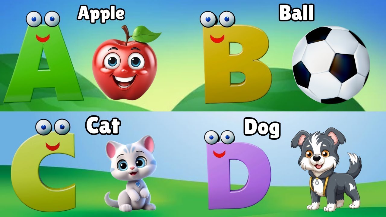 A For Apple B For Ball | Abc Phonics song for toddlers | Abcd Song| # ...
