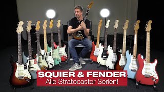 SQUIER bis FENDER Stratocaster Serien Überblick
