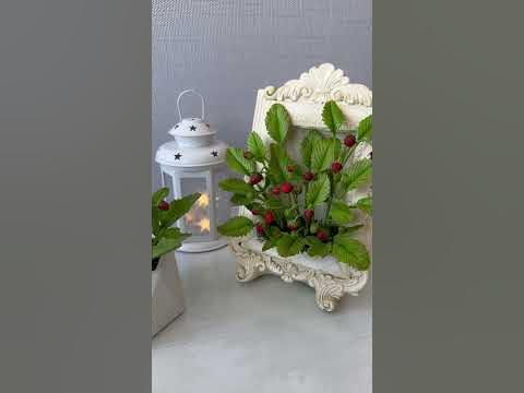 Земляника из холодного фарфора - YouTube
