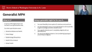 MPH Generalist Specialization
