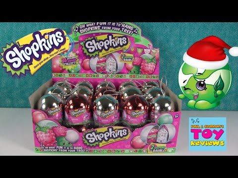 Exclusive Metallic Shopkins Christmas Baubles Ornaments Full Box | PSToyReviews