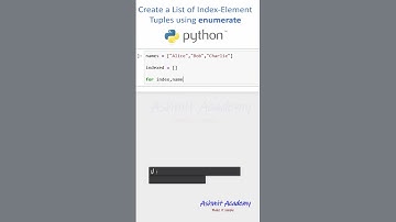 Create a List of Index-Element Tuples using enumerate in Python #Python #Programming