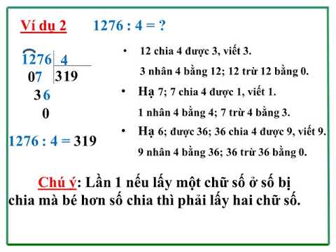 Phép chia số có 4 chữ số với số có 1 chữ số