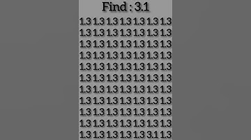 Genius only can answer to this focus test. Find 3.1 in 5 sec. #genius #iq #maths #puzzles #braintest