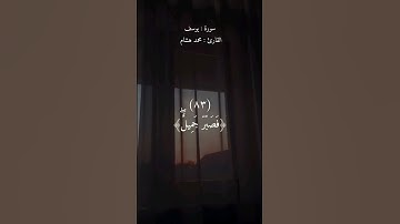 (فصبر جميل) القارئ محمد هشام