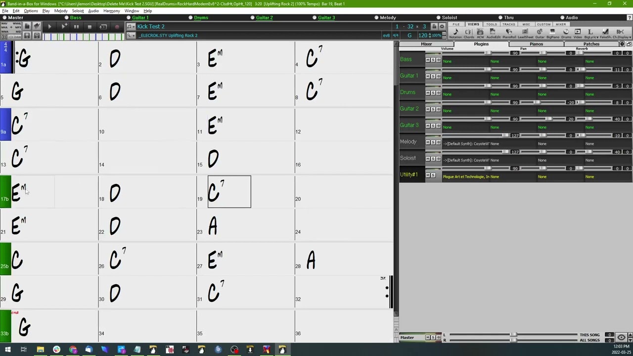 Band-in-a-Box® - Adding a Kick Drum Variation to Your Band-in-a-Box® Drum Part