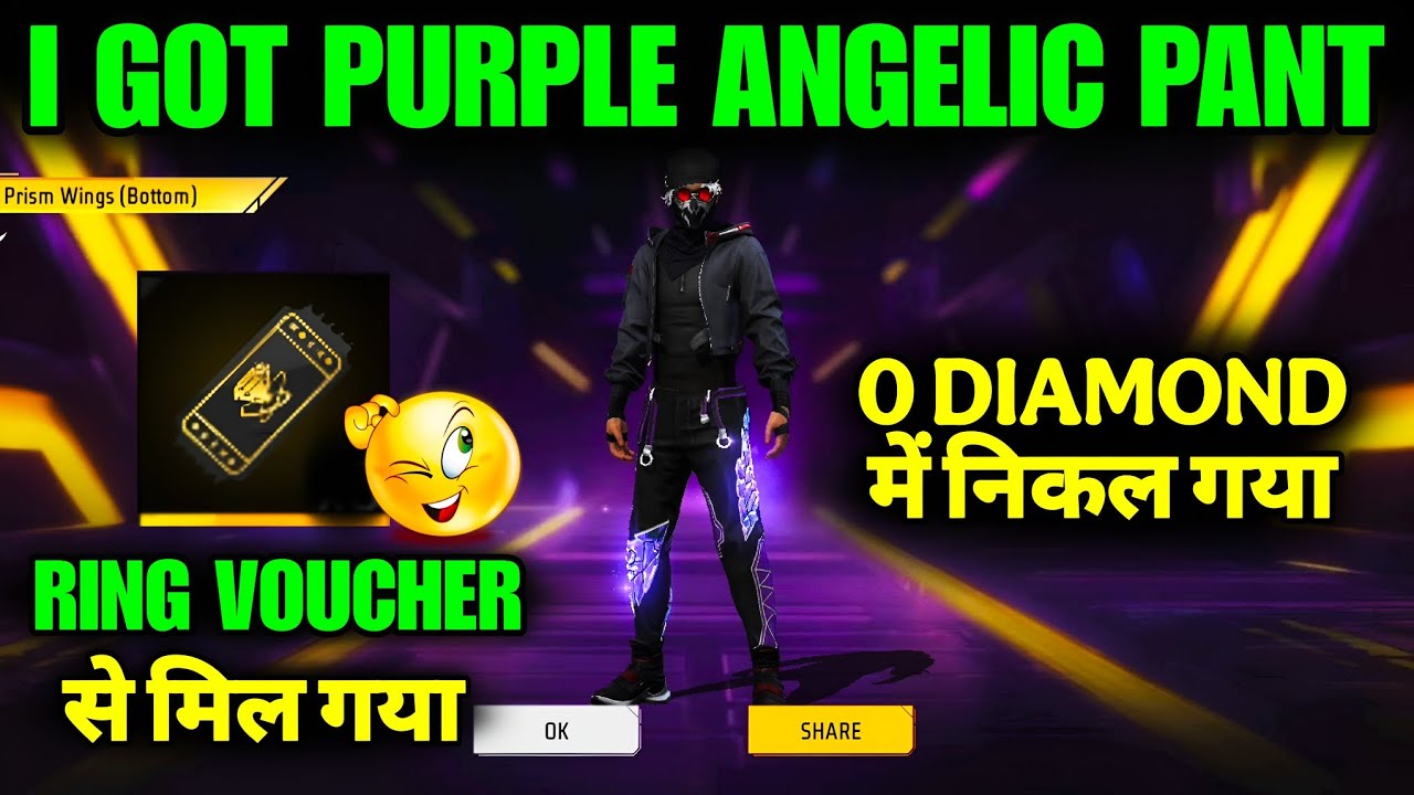I GOT PURPLE ANGELIC PANT IN 0 DIAMONDS || ANGELIC RING EVENT FREE FIRE  
