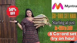 Myntra Co-ord set haul 💞|| Honest Review 🤗|| #snappygirls #myntrahaul #fashion