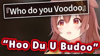 Korone Trying To Say 'Who Do You Voodoo' In English Sounds Too Cute 【ENG Sub/Hololive】
