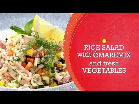 Rice Salad with èMaremix and Fresh Vegetables