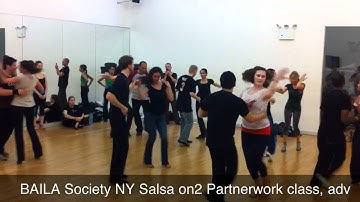 BAILA Society NY salsa On2 Partnerwork Class, Advanced