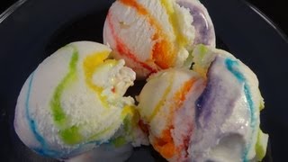 How to make Rainbow Tie-Dye Ice-Cream -with yoyomax12