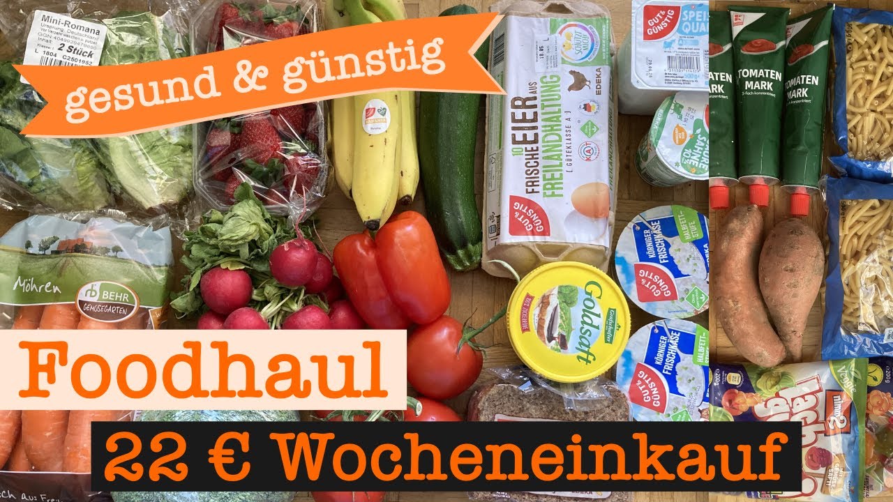 Wocheneinkauf gesund & günstig 22 € | Food Haul & Fooddiary mit Cosori Airfryer sparsam kochen