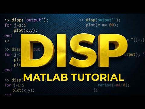 How to use disp command in matlabml(mth643) - YouTube