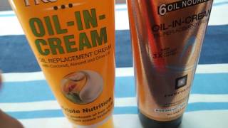 Garnier oil in cream vs loreal paris 6 oil nourish oil in cream